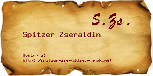 Spitzer Zseraldin névjegykártya